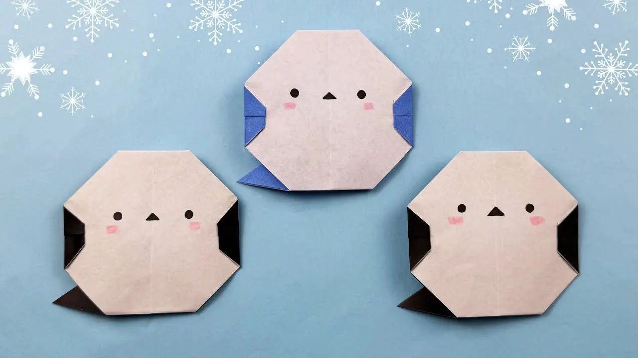 【おりおり】かがみもちになりたいシマエナガちゃん形オルゴナイト☆他２点 折り紙】簡単‼シマエナガ✨How to make Long-tailed Tit#鳥#とり#bird